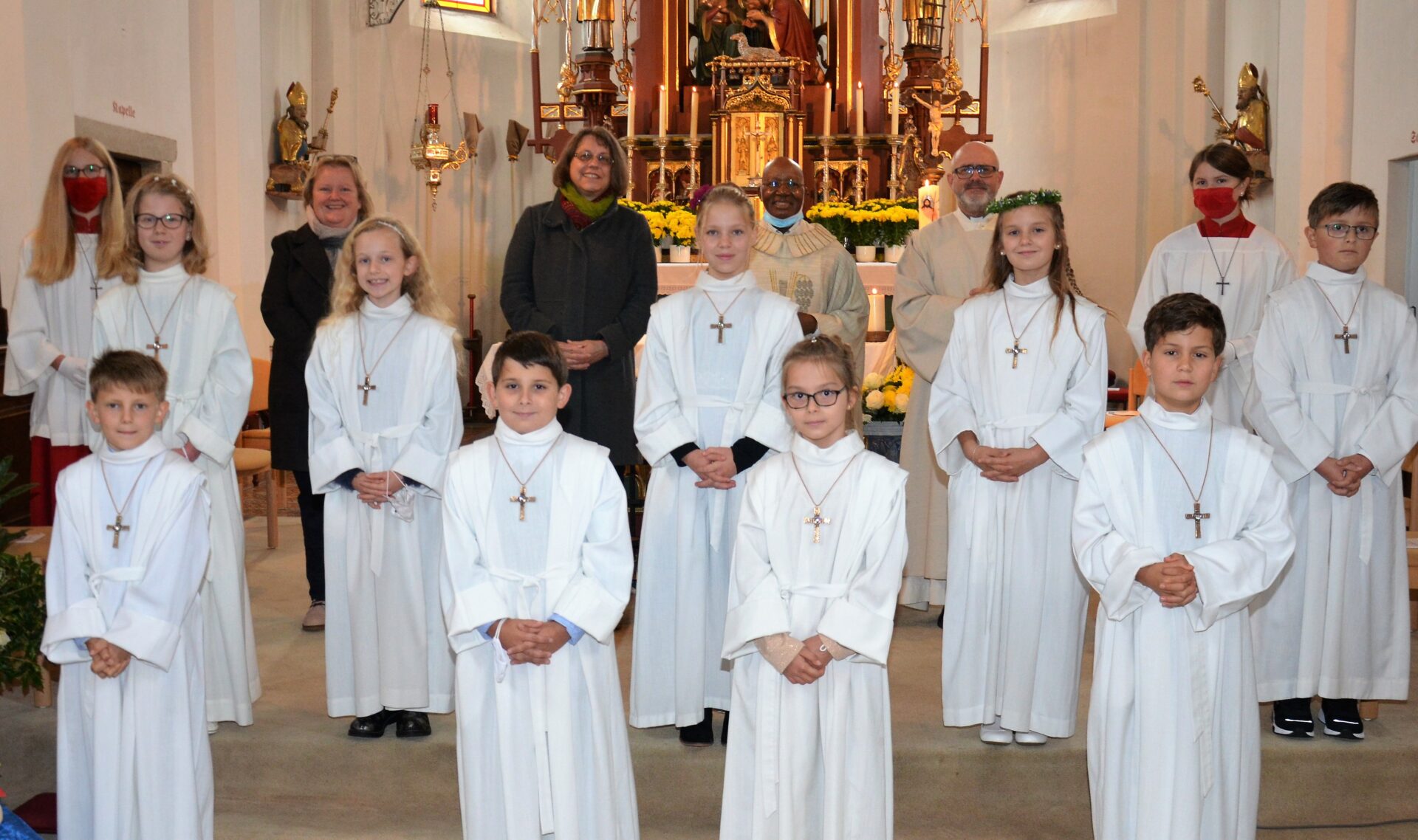 erste Gruppe der Kommunionkinder