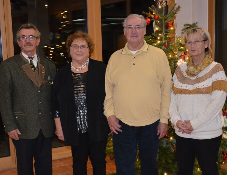 Gruppenfoto bei der Ehrung der Hubertusschützen