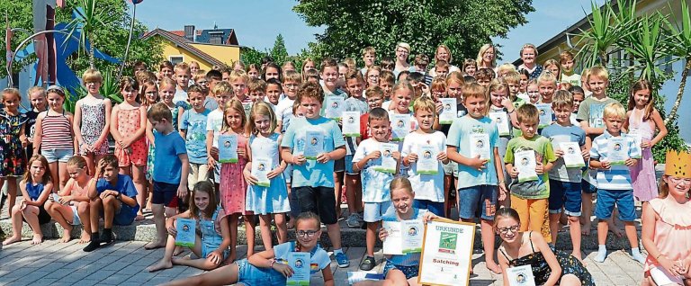 Gruppenfoto mit den besten Leichtathleten