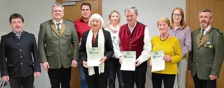 Gruppenfoto mit den Schützenjubilaren